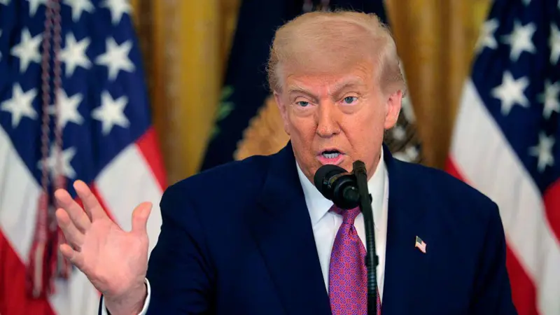 Imagen de Donald Trump en un acto político
